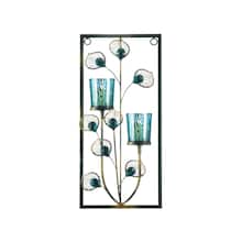 15" Peacock Candle Wall Sconce